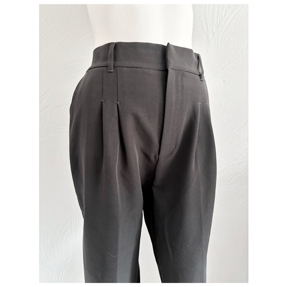 NWOT Express Super High Waisted Belted Pleated Ankle Pant Black - Medium NO Belt - Picture 5 of 13